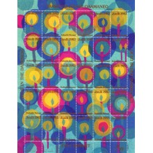 1983 - Grønland - Julemærkeark - 1-sidet takket - Ufoldet - "Lys i mørket, papirklip".